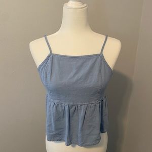 Urban Outfitters Blue Tie Crop Top